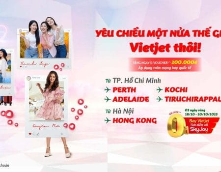 Vietjet tặng khách hàng ngàn ưu đãi bất ngờ mừng ngày Phụ nữ Việt Nam